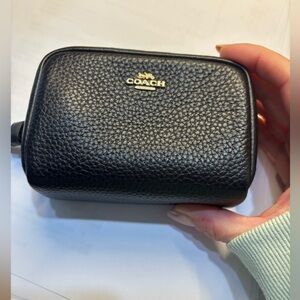 Coach Black Leather Wristlet